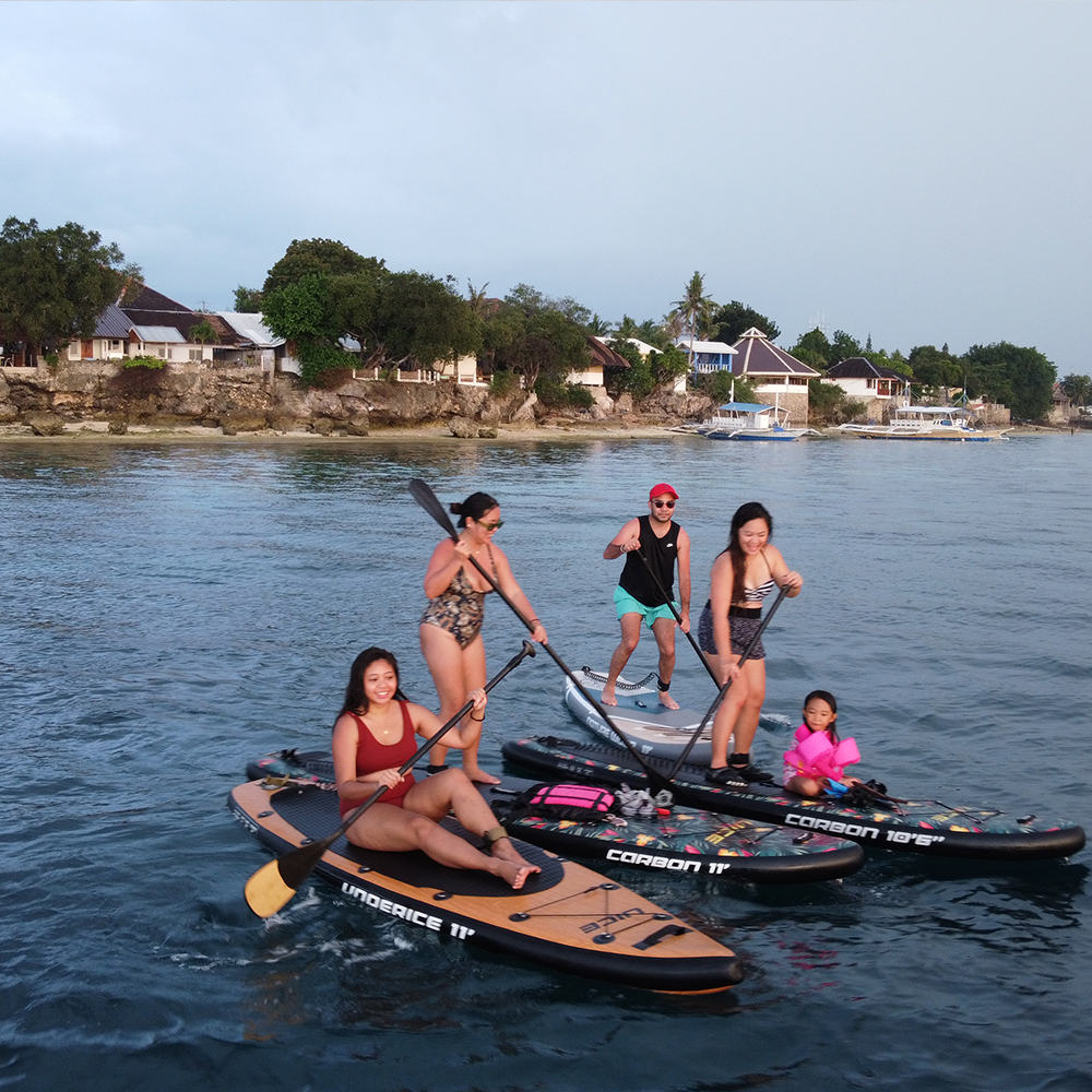 Paddle board gonfiabile da 11" SUP a doppio strato Tavola da surf antiscivolo Tavola da surf per sport acquatici Tavola da surf
