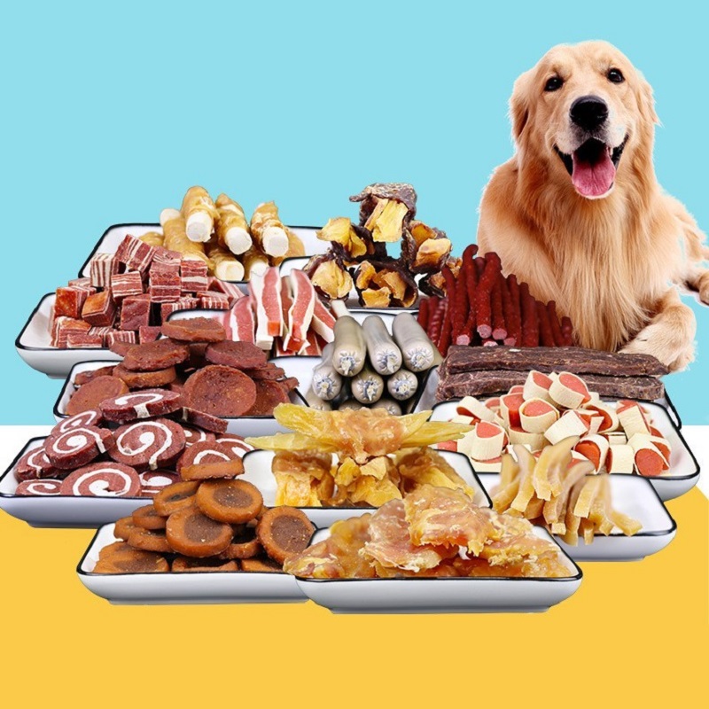 Coffret cadeau de 1300 g de snacks pour chiens, nourriture saine pour animaux de compagnie, poulet, canard et bœuf, récompense pour l'entraînement des dents, nouveauté 2021