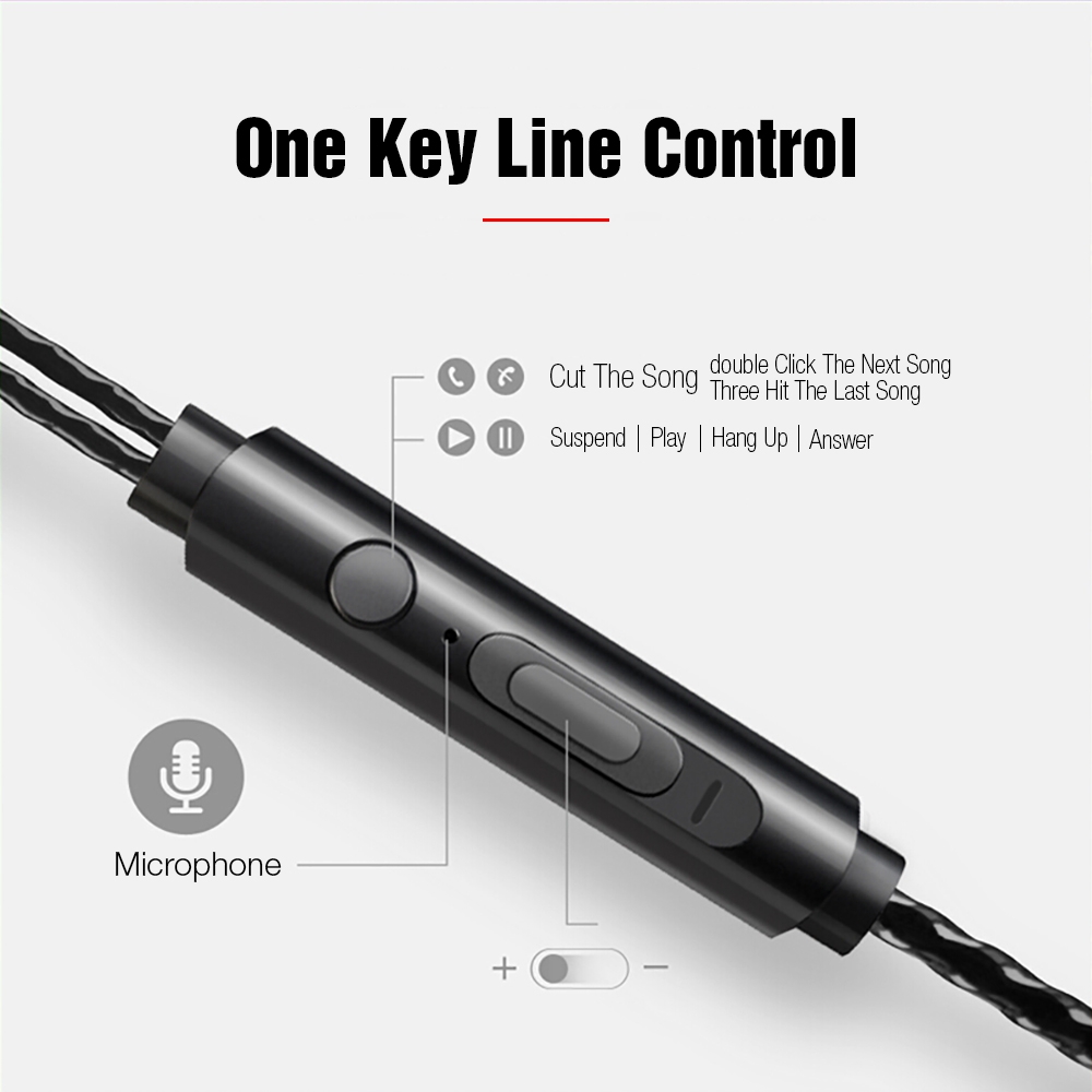 3.5mm In Ear Earbuds Mobile Wired Headphones Sport Earphone Earpiece Headset Mic Music Earphones For Xiaomi huawei Samsung Phone
