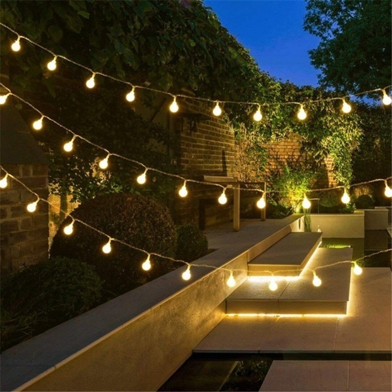 10M Ball LED String Lights Outdoor Ball Chain Lights Garland Lights Bulb Fairy Lights Party Home Wedding Garden Christmas Decor · v2