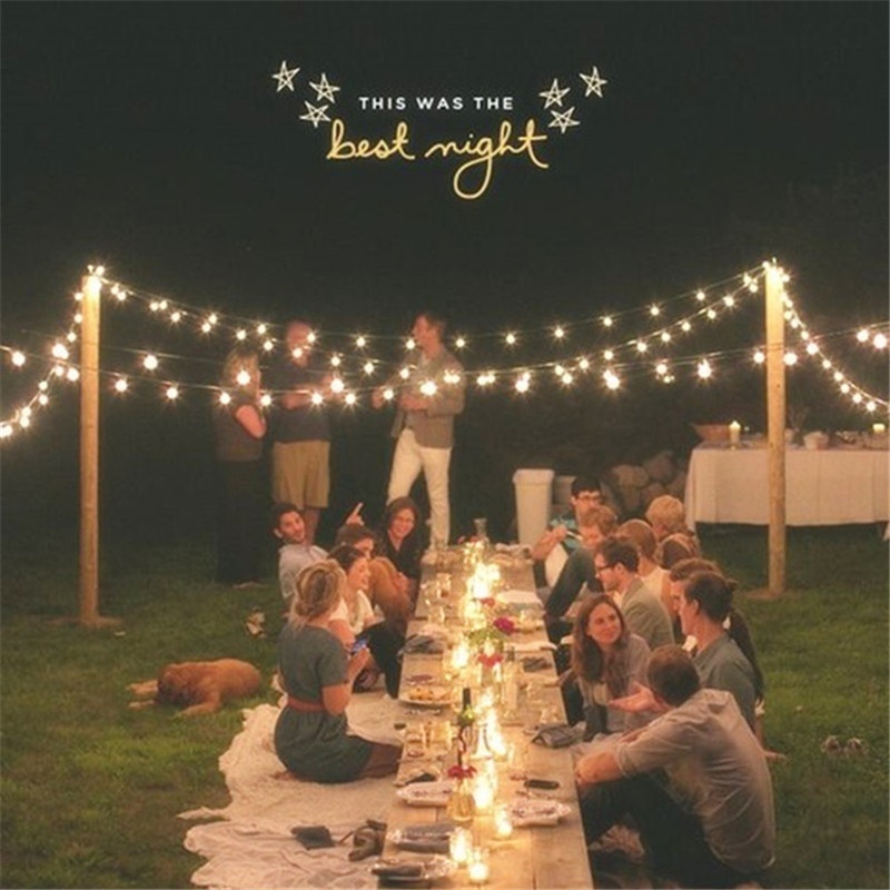 10M Ball LED String Lights Outdoor Ball Chain Lights Garland Lights Bulb Fairy Lights Party Home Wedding Garden Christmas Decor · v2