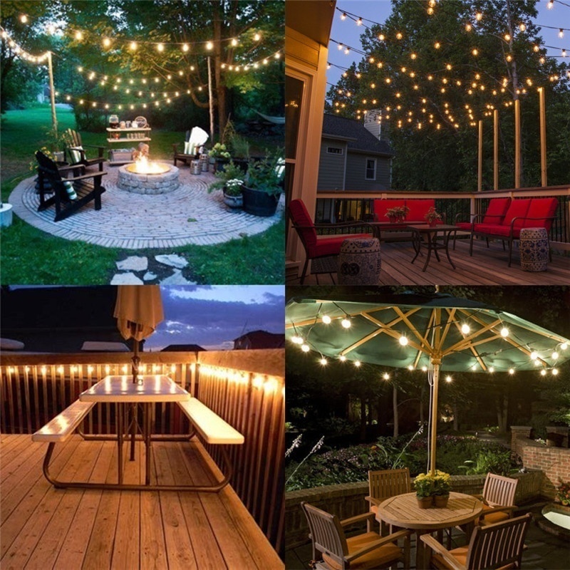10M Ball LED String Lights Outdoor Ball Chain Lights Garland Lights Bulb Fairy Lights Party Home Wedding Garden Christmas Decor · v2