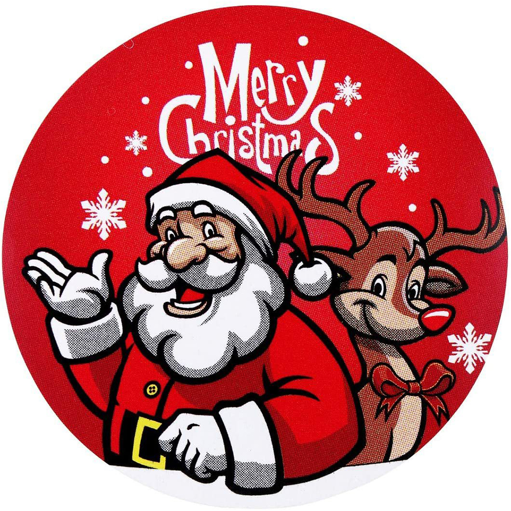 100-500PCS Merry Christmas Stickers Santa Claus Christmas Pattern Design Christmas Gift Package Decor Labels 1inch · v2