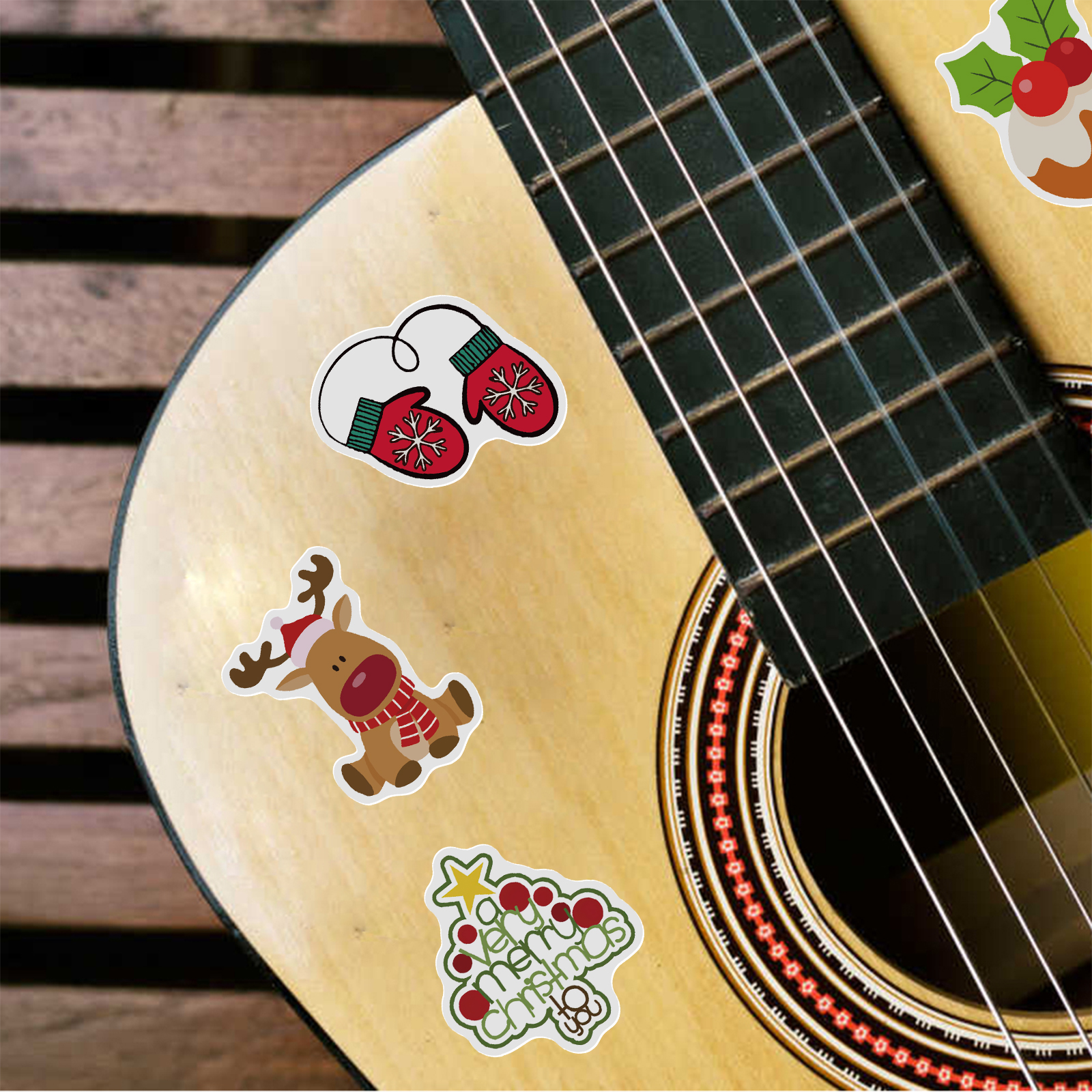 10/50/100pcs New Year Merry Christmas Stickers Deer Santa Claus Snowman Children Gift Decal DIY for Skateboard Luggage Suitcase · v2