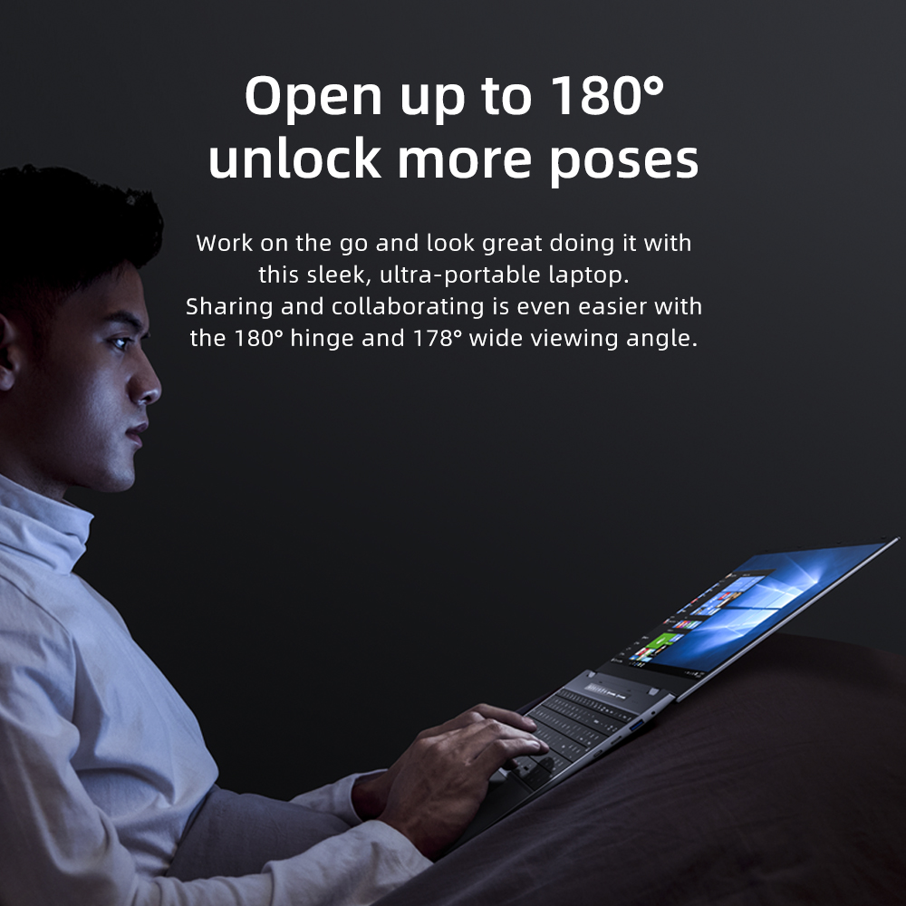 Dere Laptop T11 15.6" 2.5k IPS Intel Core i7-1165G7 16GB RAM 1TB SSD 180° Open Business Office Computer Windows 10 Notebook · v4