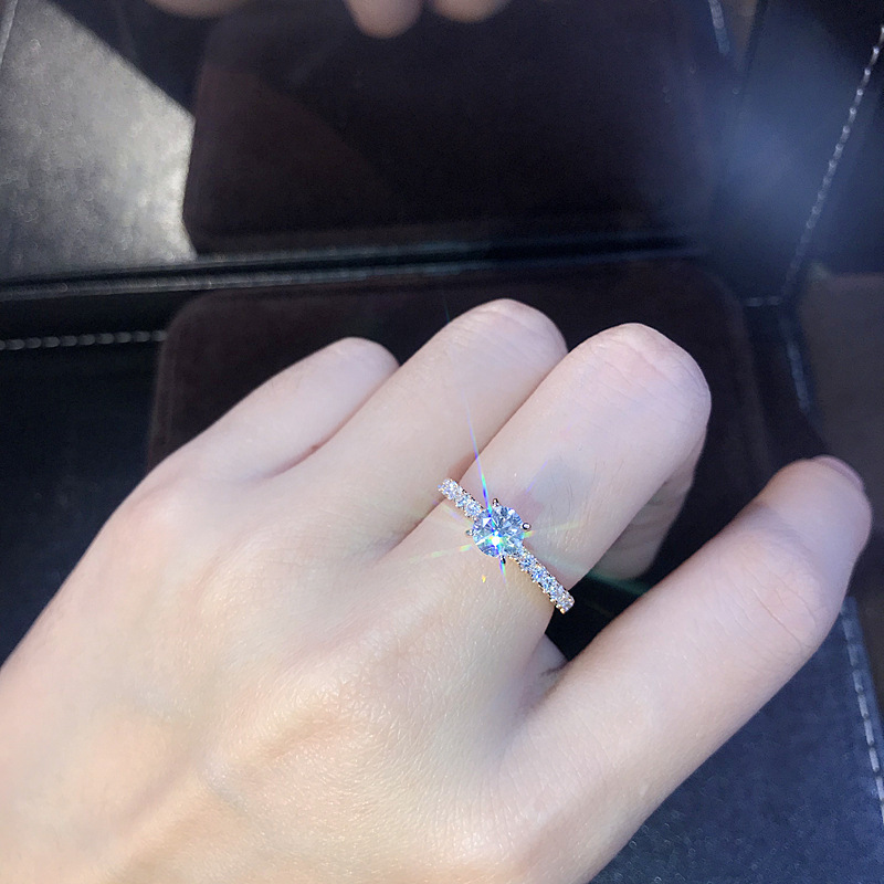 Hot Selling Trendy Claws Design Crystal Zircon Engagement Rings For Women Female Wedding Jewelry Gift Fashion Women Girl Rings · v2