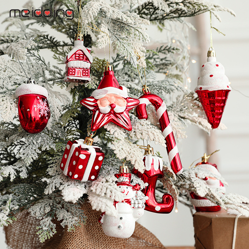 1set Christmas Decoration Snowman Crutch Christmas Tree Hanging Ornaments for Home Xmas Decorations Navidad Gift New Year Gift · v2