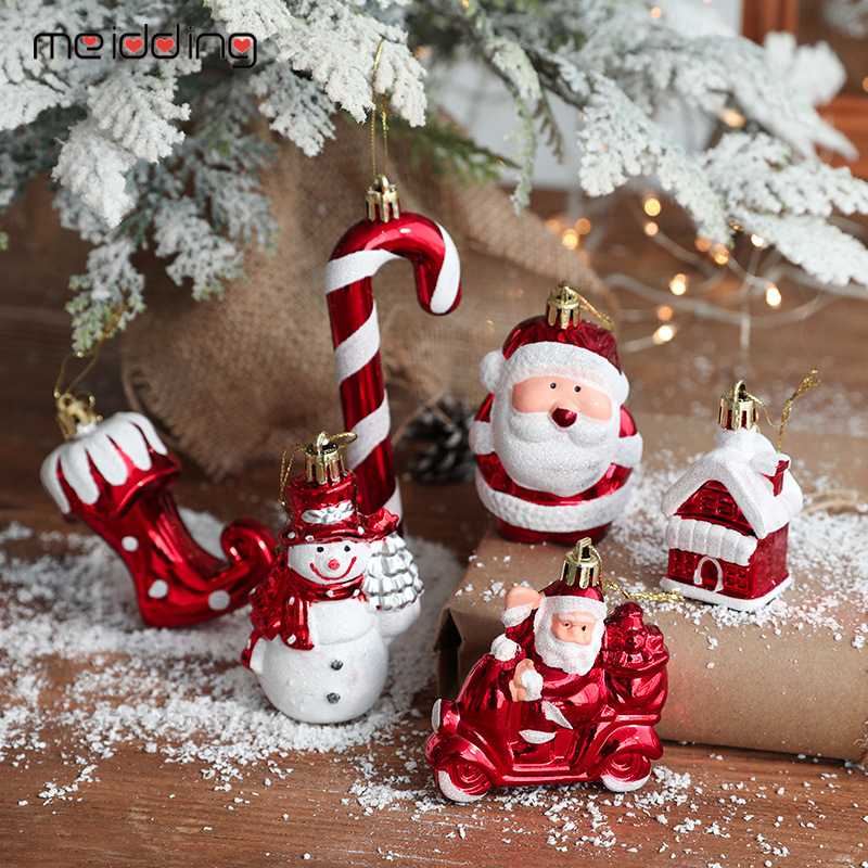 1set Christmas Decoration Snowman Crutch Christmas Tree Hanging Ornaments for Home Xmas Decorations Navidad Gift New Year Gift · v2