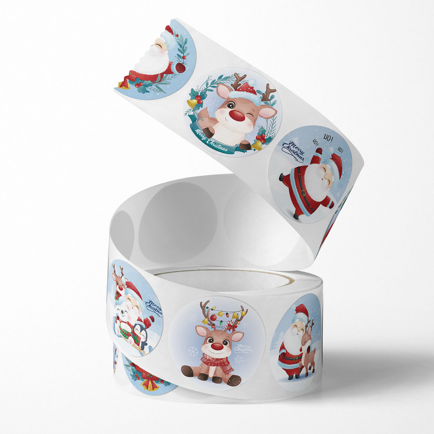 100-500Pcs Cartoon Merry Christmas Sticker Santa Adhesive Decorative Stickers for Xmas Gifts Envelop Seals Cards Packages · v2