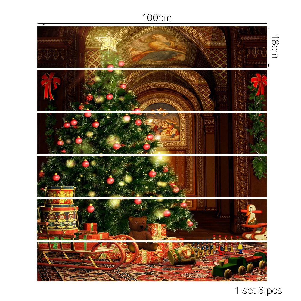 New Product Christmas Creative Staircase Stickers 3D Christmas Tree Corridor Stairs Renovation Decoration Wall Stickers · v2