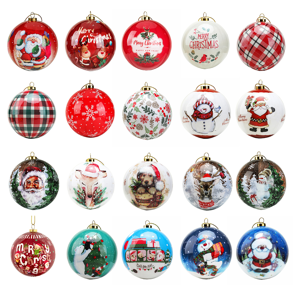 21 Styles Foam Christmas Balls Xmas Tree Hanging Ball Ornaments Christmas Pendants For New Year Navidad Home Decoration