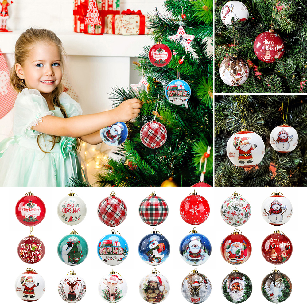 21 Styles Foam Christmas Balls Xmas Tree Hanging Ball Ornaments Christmas Pendants For New Year Navidad Home Decoration