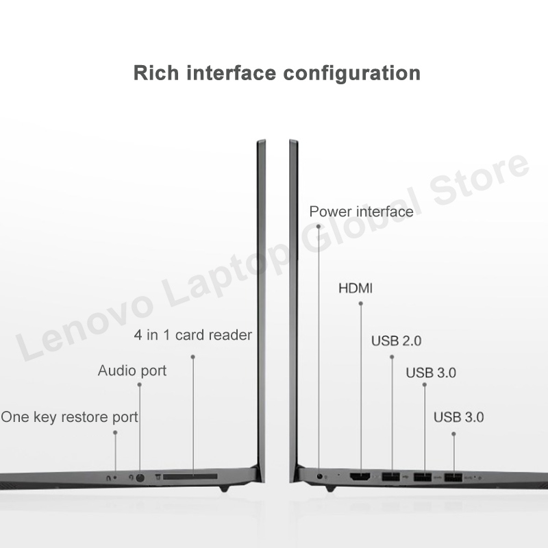 Ordinateur portable Lenovo Yangtian V15 avec processeur double cœur Intel N4020 8G+256G/512G SSD 15,6 pouces avec écran FHD (PC portable pas cher)