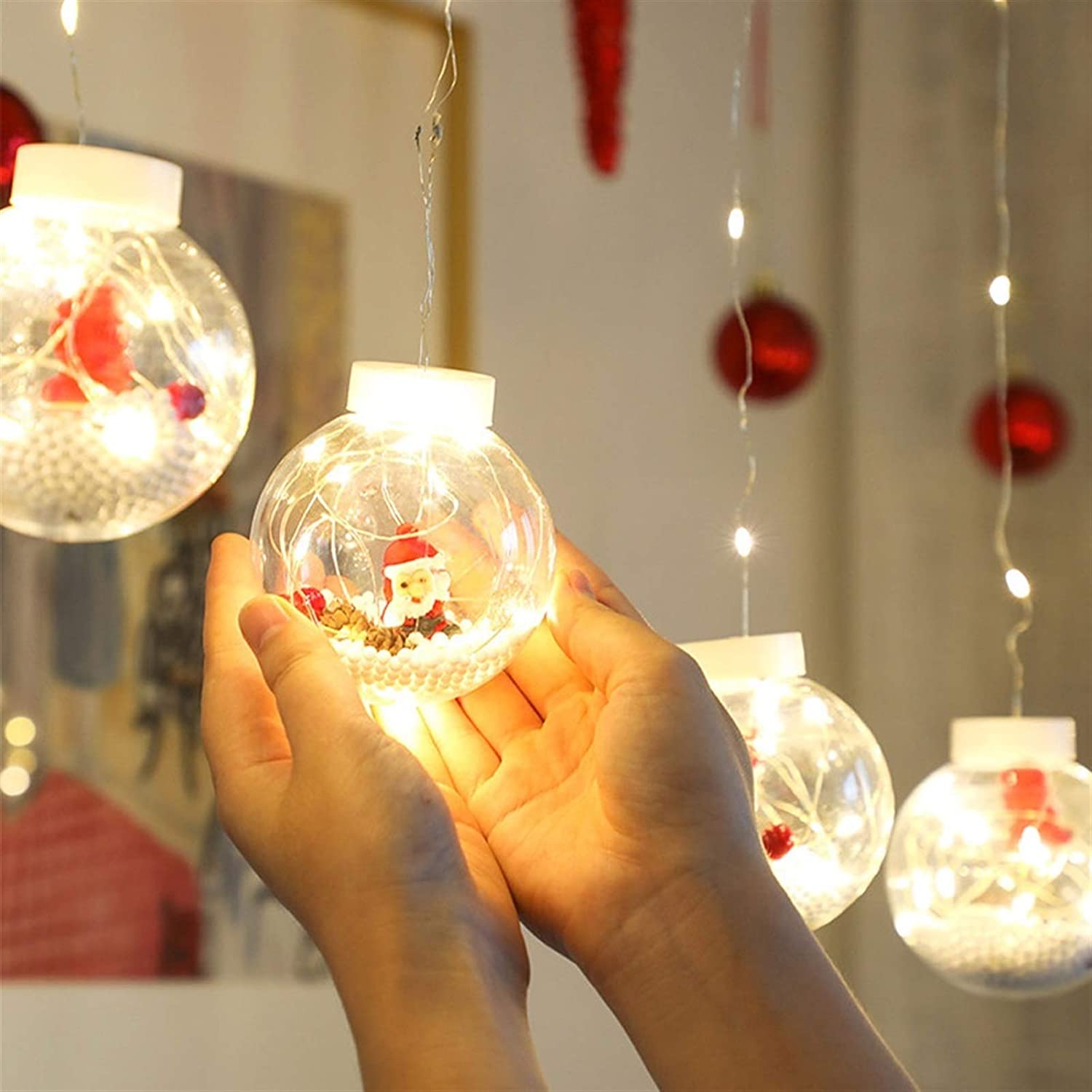 LED Christmas Decoration Holiday Light With Wishing Ball Festoon Curtain String Light For Home Room Shopwindow Decor Fairy Light · v2