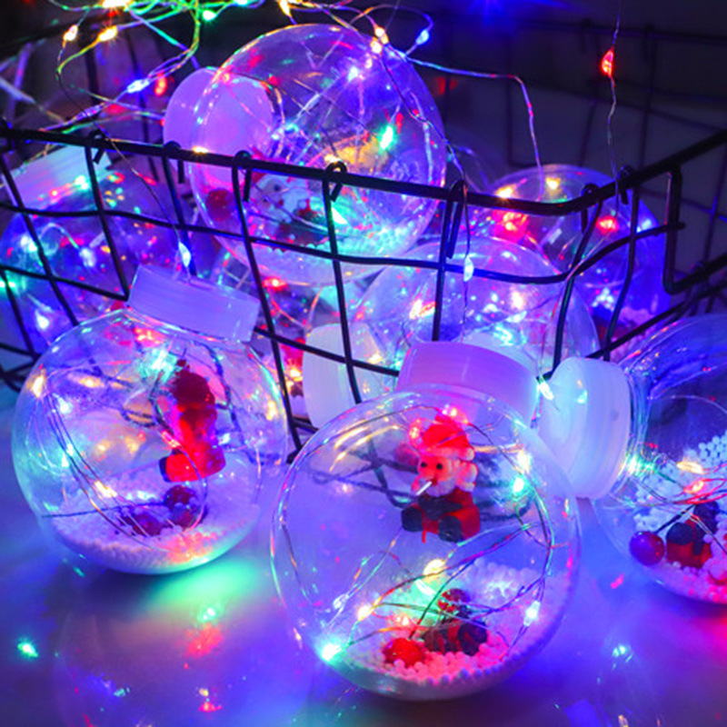 Guirnalda de luces LED para decoración navideña con forma de bola de deseos, guirnalda de luces para el hogar, habitación, escaparate, tienda, escaparate
