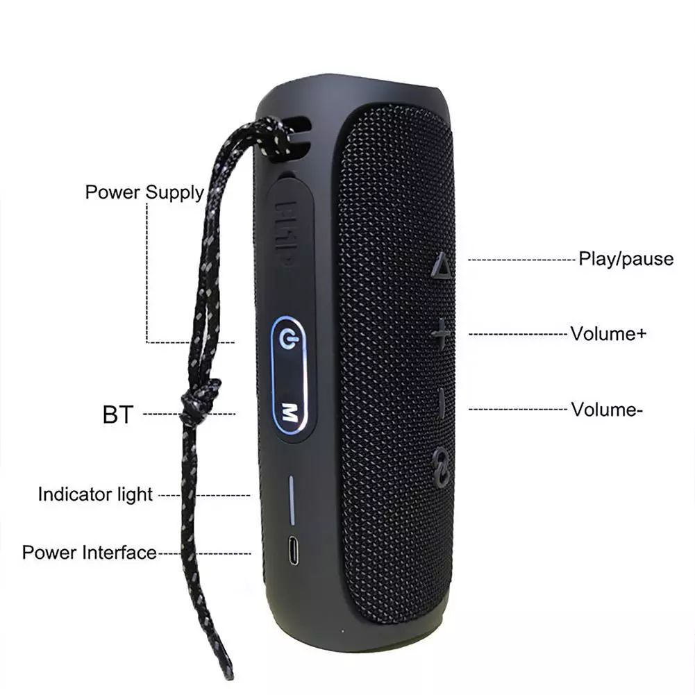 Flip 6 Wireless Speaker Bluetooth Waterproof Stereo Bass Music Track Speaker Tweeter Portable IPX7 Outdoor Travel Party