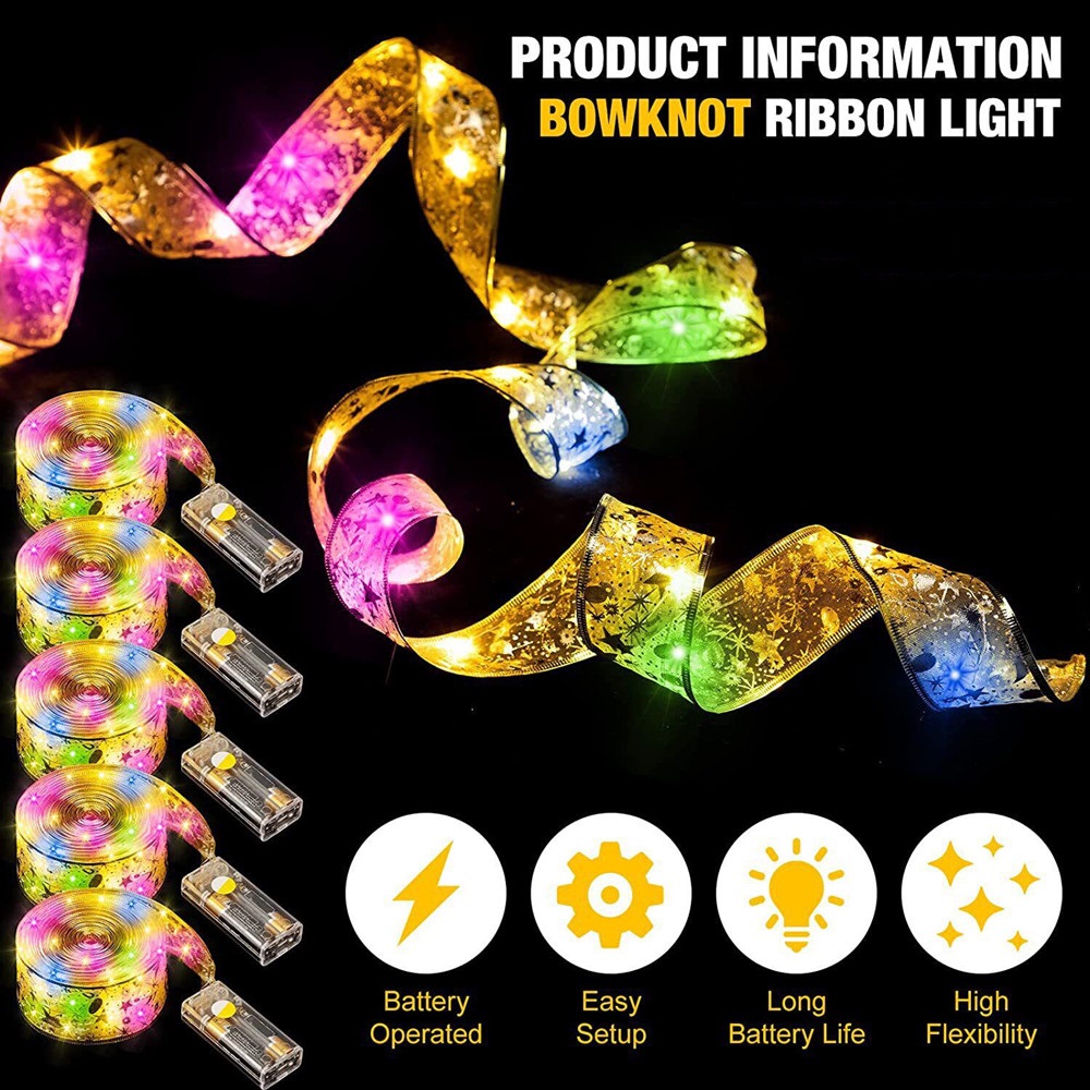 5M 10M LED Ribbon Fairy Light Christmas Decoration Christmas Tree Ornaments For Home String Garland Lamp Party New Year Gifts · v2