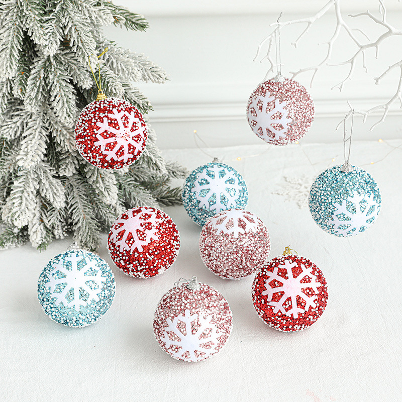 8cm Assorted Color Christmas Balls Christmas Tree Ornaments Balls Xmas Decorations Hanging Tree Pendants New Year Gift