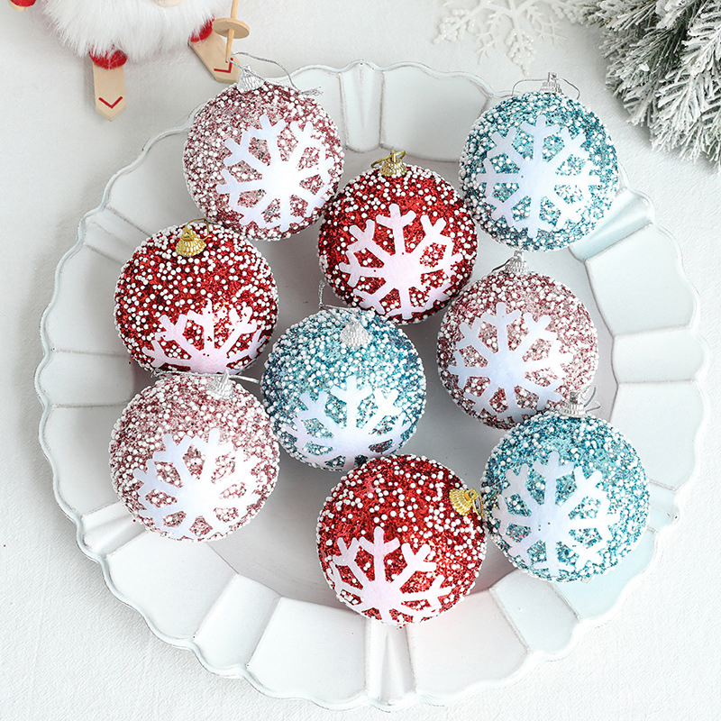 8cm Assorted Color Christmas Balls Christmas Tree Ornaments Balls Xmas Decorations Hanging Tree Pendants New Year Gift