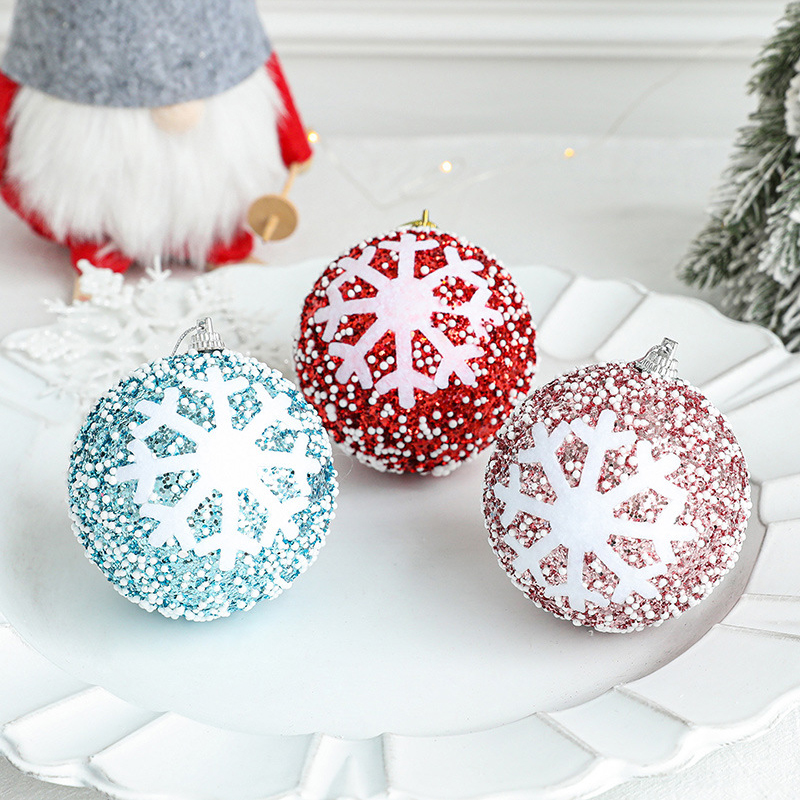 8cm Assorted Color Christmas Balls Christmas Tree Ornaments Balls Xmas Decorations Hanging Tree Pendants New Year Gift