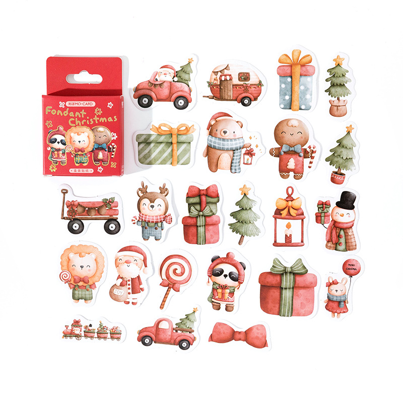 45 Pcs /Pack Happy Christmas Gingerbread man DIY Paper Decorative Life Diary Stickers · v2
