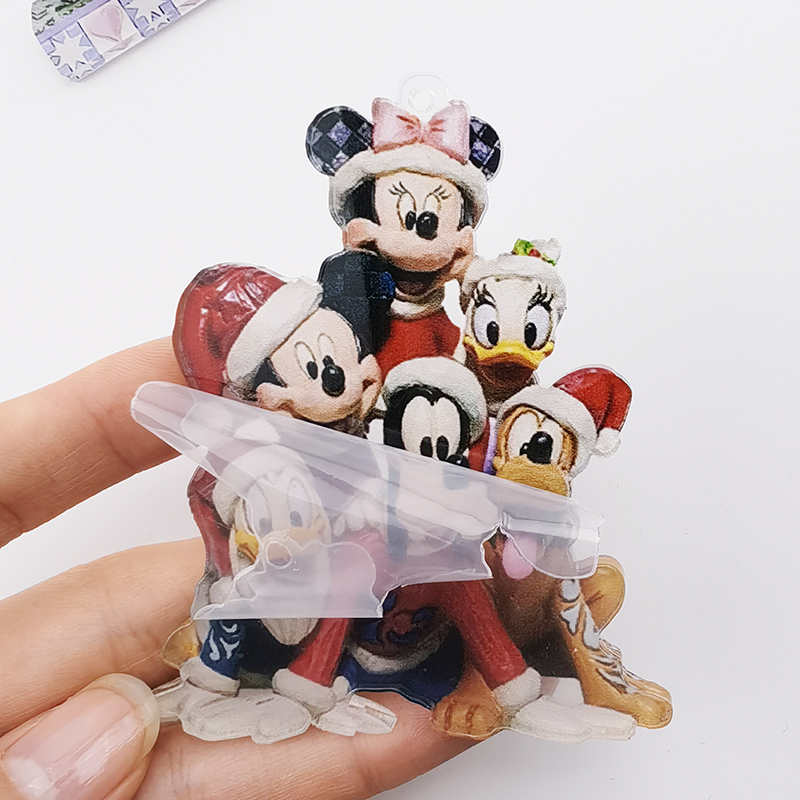 Disney Minnie Mickey Mouse Christmas Flat Pendant Hanging Ornaments Christmas Tree Decorations Pendant Xmas Decor New Year Gift · v3