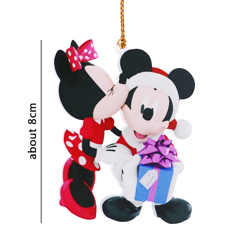 Disney Minnie Mickey Mouse Christmas Flat Pendant Hanging Ornaments Christmas Tree Decorations Pendant Xmas Decor New Year Gift · v3
