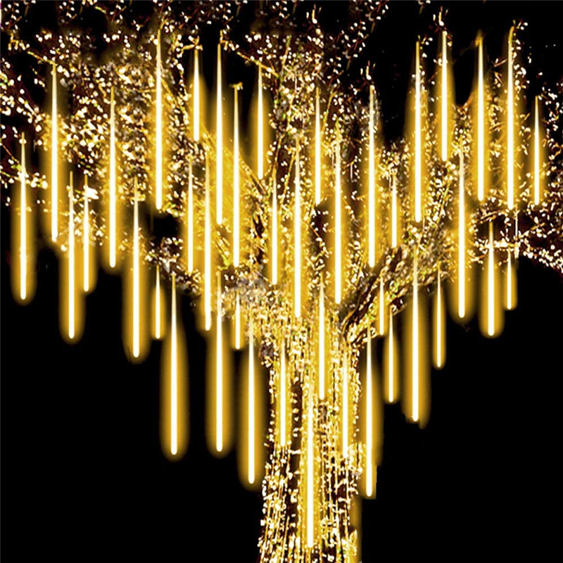 LED Meteor Rain Light Christmas Decoration Tree Lamp Solar Light String Waterproof Raindrop Icicle Light Garden Party Decoration · v2