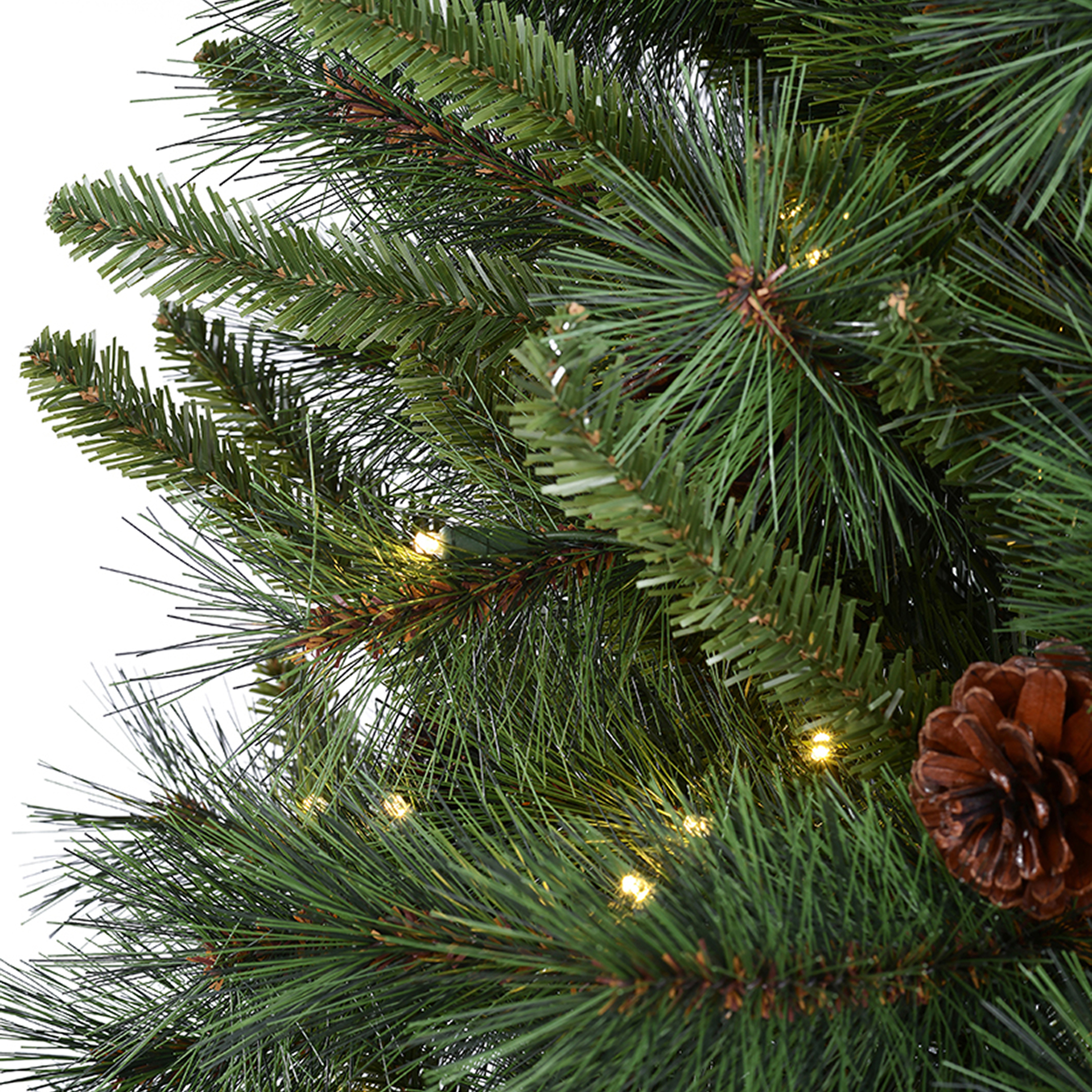 7-Foot Pre-Lit Artificial Christmas Tree, With 350 Warm White Led Lights, Ideal For Indoor Use Only(US Inventory) · v5