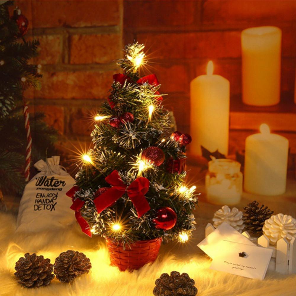 20cm Artificial Tabletop Mini Christmas Tree Decoration For Home Party DIY Festival Supplies Christmas Decoration Ornaments · v4