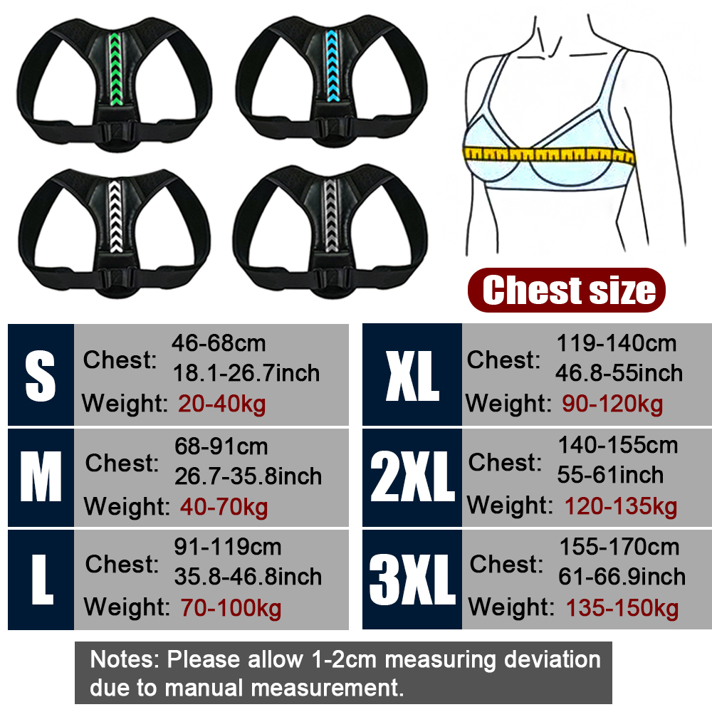 Adjustable Back Shoulder Posture Corrector Belt Clavicle Spine Support Reshape Your Body Home Office Sport Upper Back Neck Brace · v2