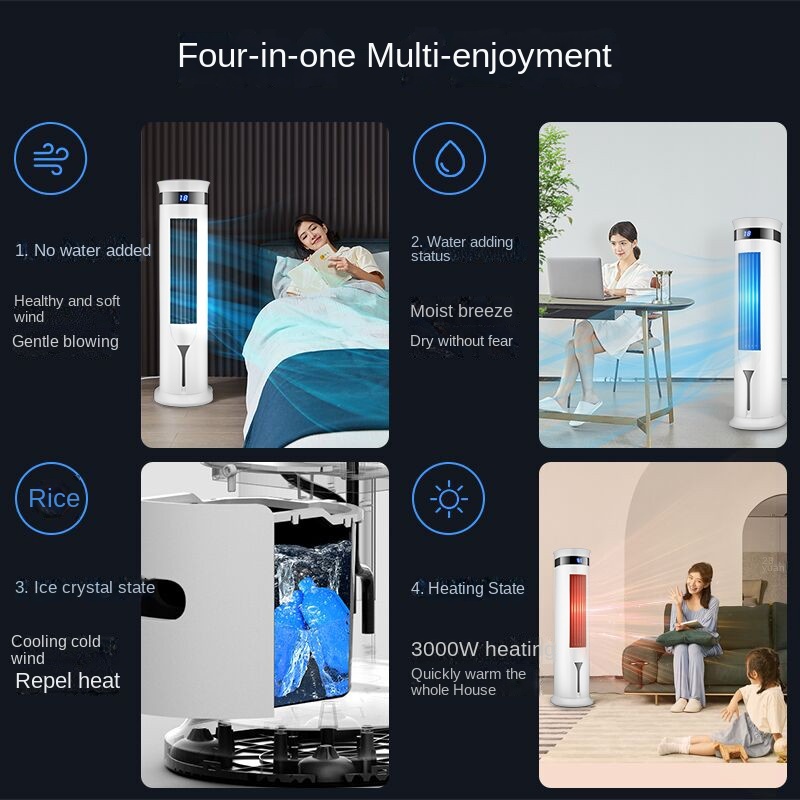 Air-conditioning Fan Heating and Cooling Dual-purpose Tower Cooling Fan Heating and Cooling Fan Water-cooled Air Conditioner · v5