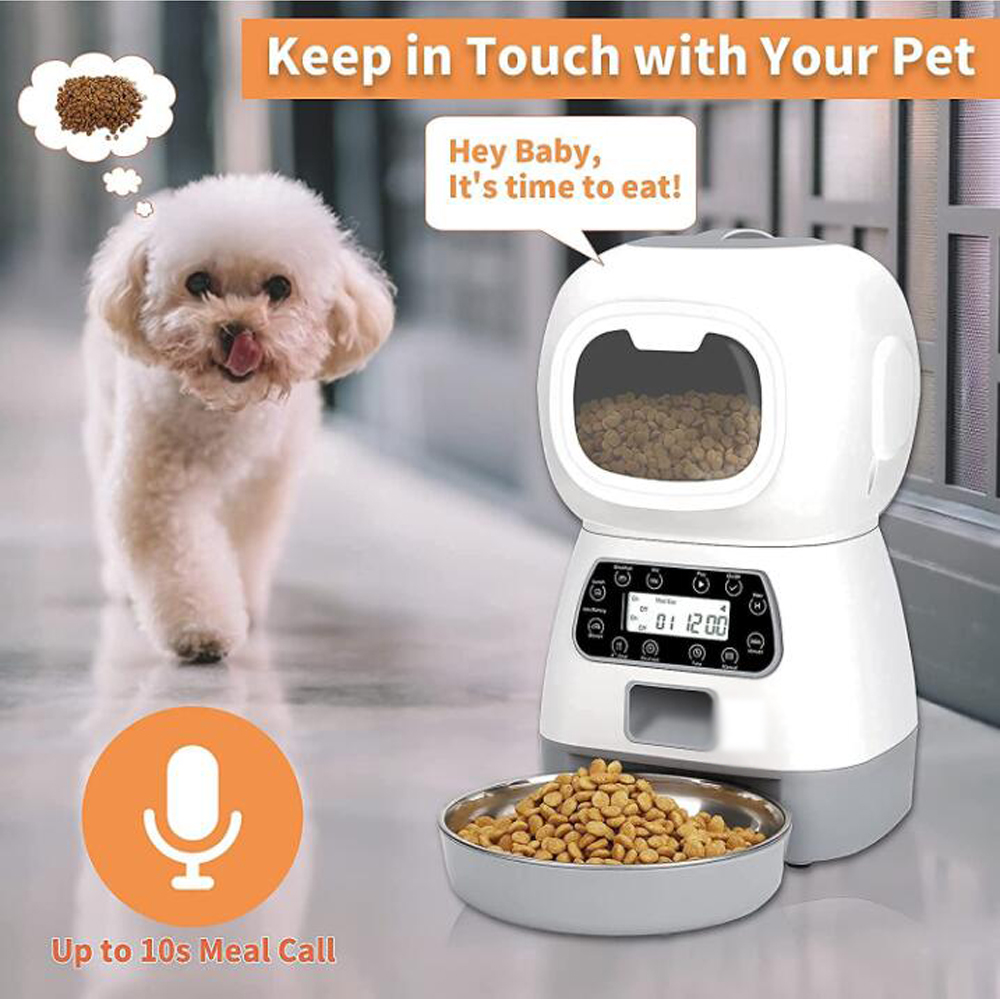 Automatic Pet Feeder 4.5L WIFI APP Pet Food Dispenser Feeding Vending Large Cat Dog 4 Meal Voice Recorder Timer Smart Dog Bowl