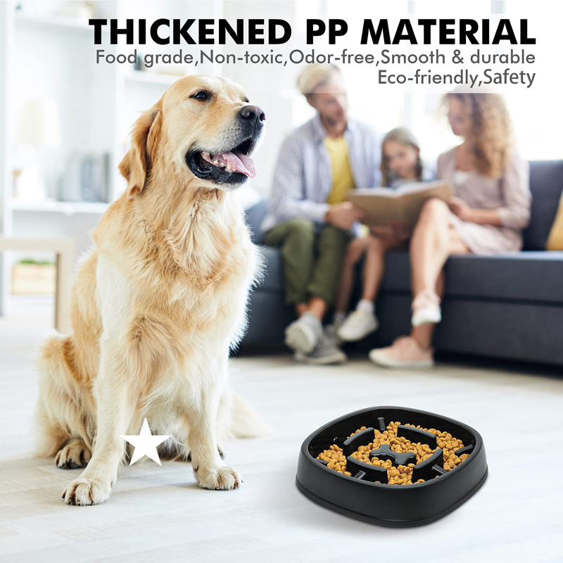 Benepaw Dog Slow Feeder, nourriture lente, écologique, antidérapante, pour animaux de compagnie, bol, plat, puzzle, anti-étouffement