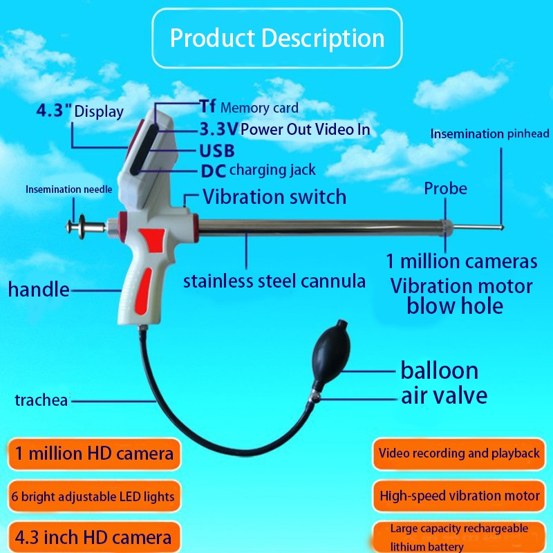Cattle Visual Insemination Gun HD Veterinary Artificial Insemination Equipment Sow Cow Pig Sheep Horse · v4