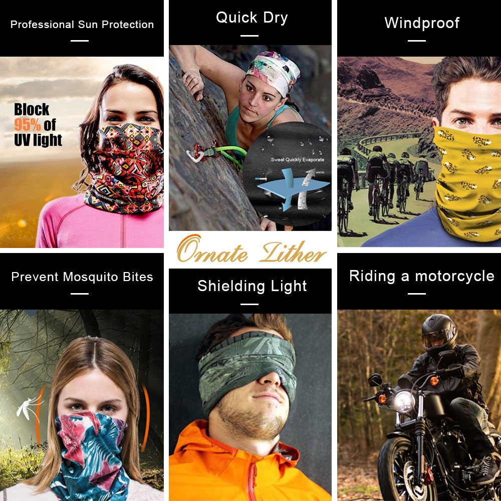 Bandana personalizzata Braga Cuello senza cuciture Mascarilla Ghetta da collo Berretti da ciclismo Scaldacollo per attività all'aperto Maschera facciale da moto