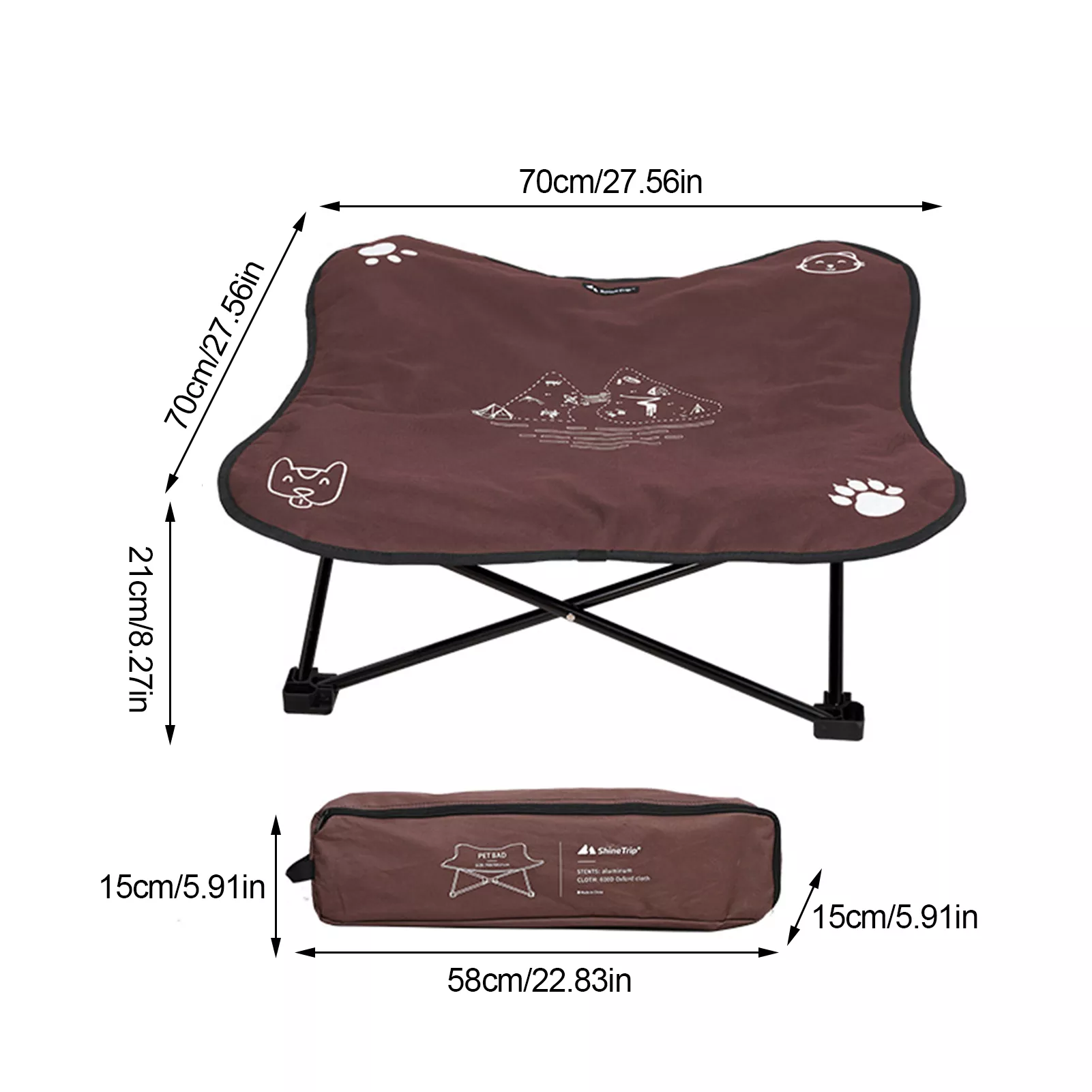 Elevated Cat Bed House Cat Hammocks Bed Portable Metal Frame Cat Lounge Bed For Small Rabbit Cats Dogs Durable Pet House
