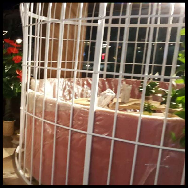 ヨーロッパの装飾錬鉄鳥籠屋外レストラン巨大な床の装飾大きな鳥籠ウエディングホテルの大きな鳥籠