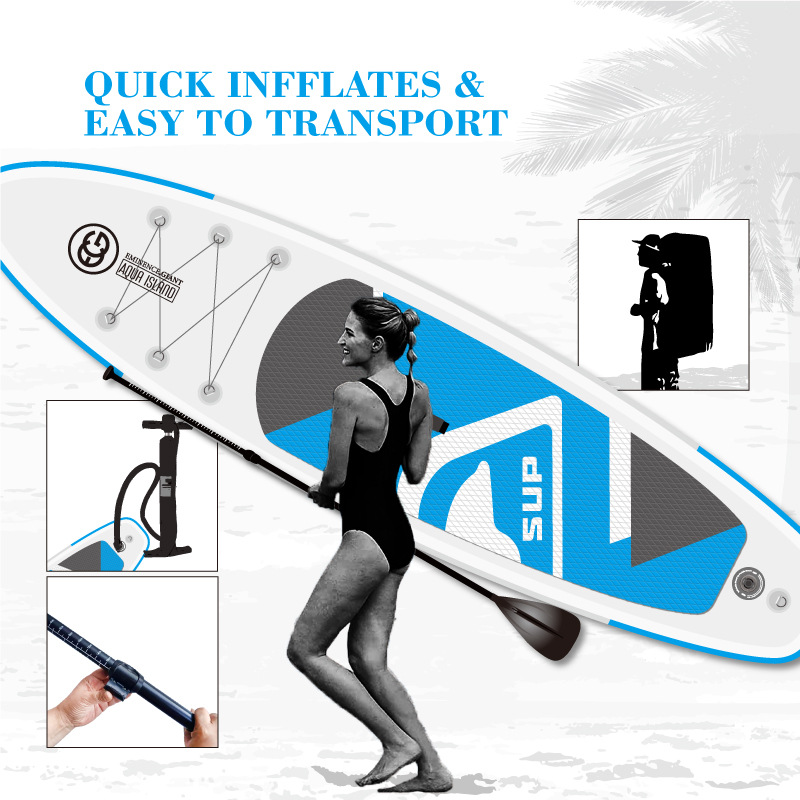 Inflatable Paddle Board Sup Surf Adult Stand Up Paddles Non-slip Summer Water Sport Surfboard With Backpack Swim Board XA343Q · v2
