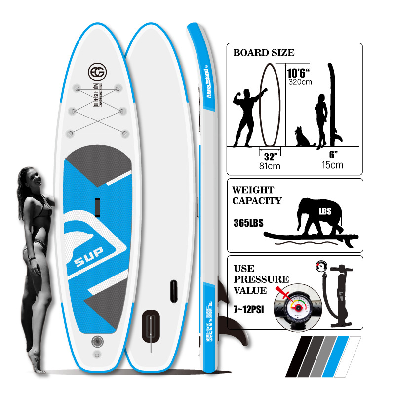 Paddle board gonfiabile Sup Surf per adulti Stand Up Paddle Tavola da surf estiva antiscivolo per sport acquatici con zaino Tavola da nuoto XA343Q