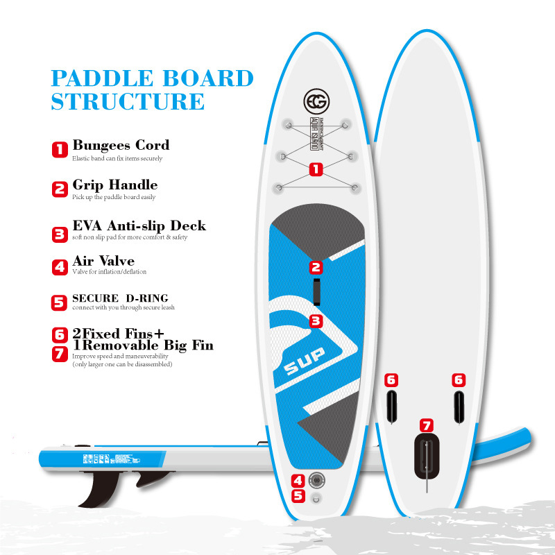Paddle board gonfiabile Sup Surf per adulti Stand Up Paddle Tavola da surf estiva antiscivolo per sport acquatici con zaino Tavola da nuoto XA343Q