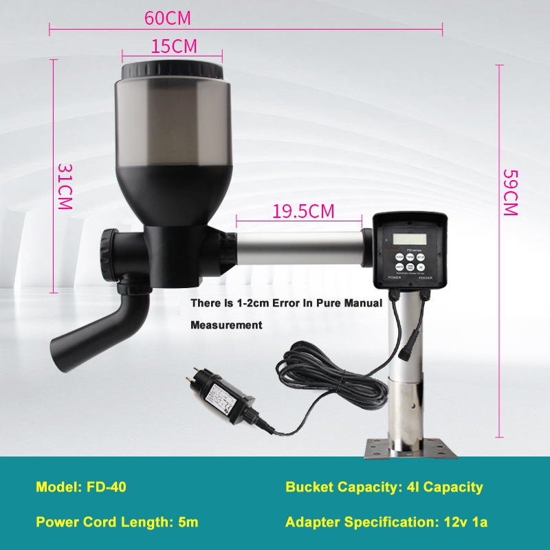 Jebao Fish Feeder Aquarium WIFI Sterowanie ręczne Racja czasowa karmienia o dużej pojemności 4L 5L 8.5L FD40 FD50 FD-85 do stawu akwarium