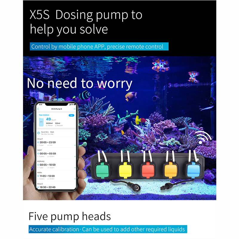 Kamoer X5S WiFi Program Programable Peristaltic Pump Saltwater Marine Coral Reef Aquarium Fish Tank Dosing Pumps · v6