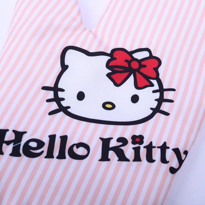 Kawaii Sanrio Hellokitty Cartoon Insulated Microwave Oven Glove Cushion Set Kitchen Oven Baking Gloves Articles for Daily Use · v3