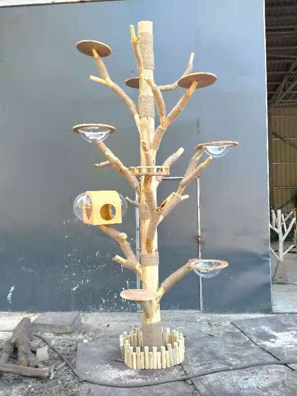 Large cat tree &amp; cat climbing frame cat jumping platform cat litter cat tree solid wood wear-resistant play space