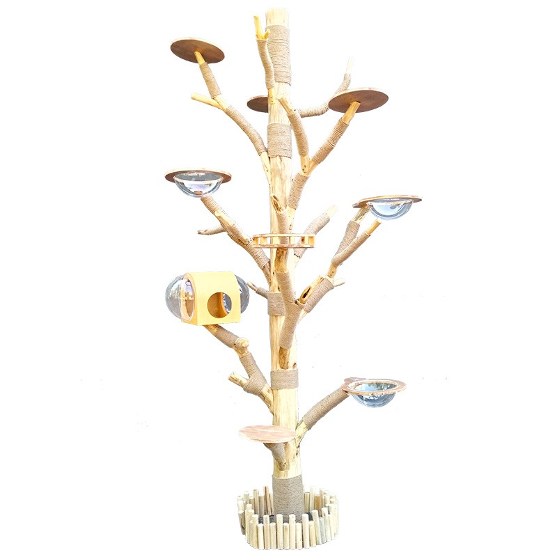 Large Solid Wood Cat Climbing Frame Cat Litter Cat Tree Climbing Cat Toy Log Pet Tree Customization
