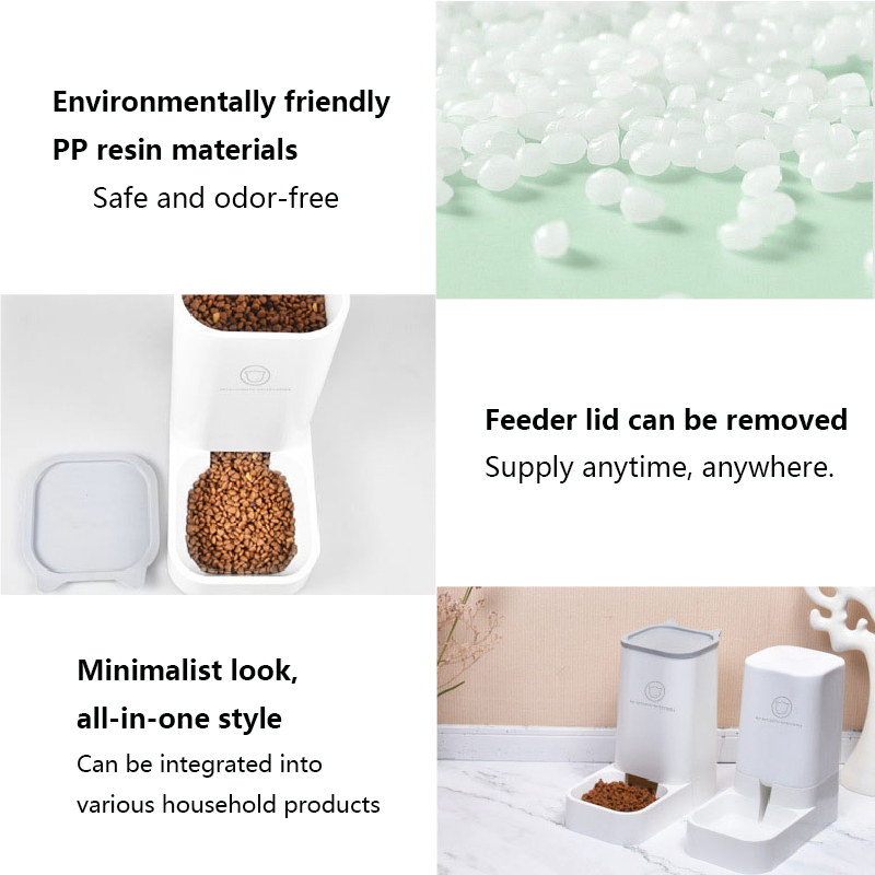 Lovefat Pet Autommatic watertoevoer/voerapparaat voor kleine katten, middelgrote hondenbak, kattenbak, voerbak voor huisdieren.