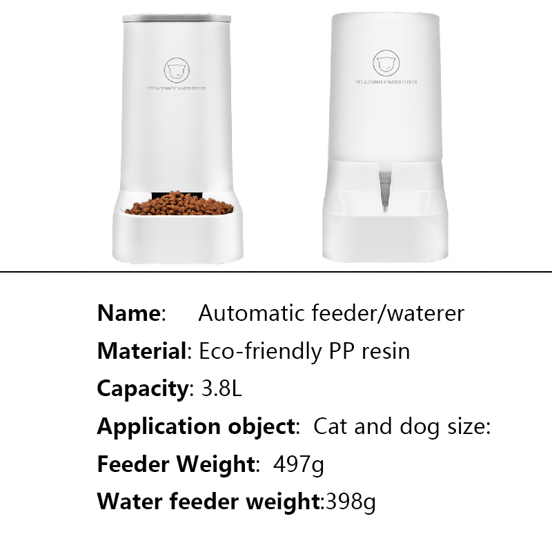 Lovefat Pet Autommatic watertoevoer/voerapparaat voor kleine katten, middelgrote hondenbak, kattenbak, voerbak voor huisdieren.