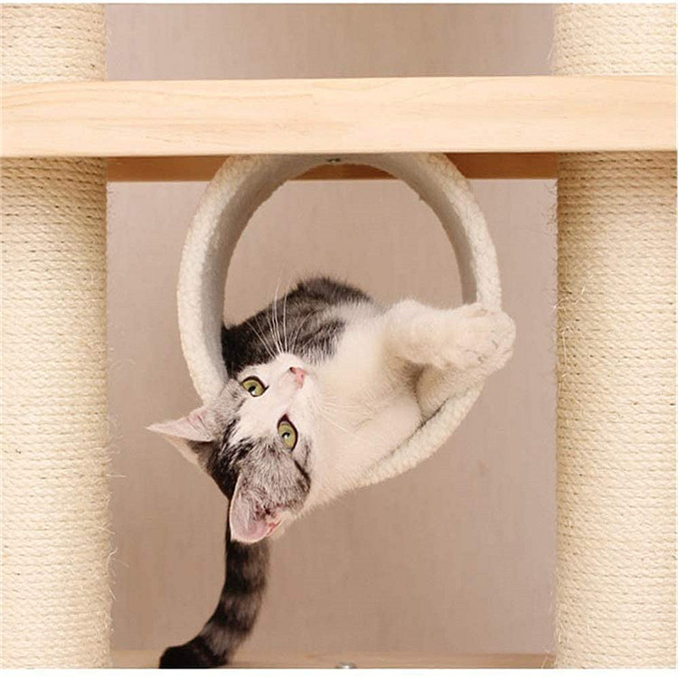 Luxury Solid Wood Cat Climbing Frame Cat Villa Cat Castle Cat Litter Wear-resistant Biting Cat Scratching Board Large Cat Toy