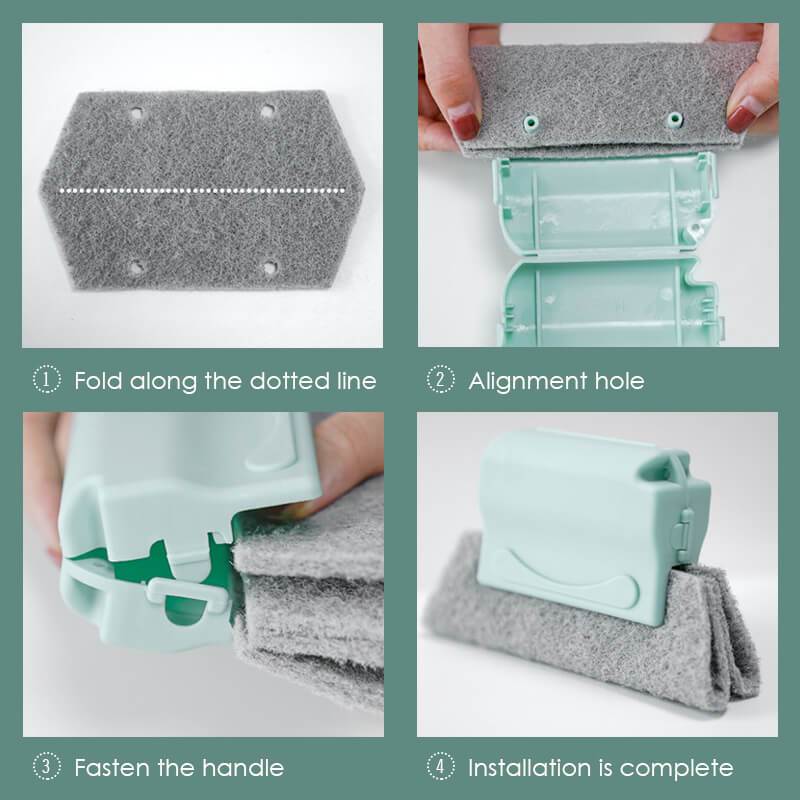 Magic Window Cleaning Brush for Kitchen Christmas Convenience Cleaner Corners Scouring Cloth Cleaning Supplies Gadgets Tools